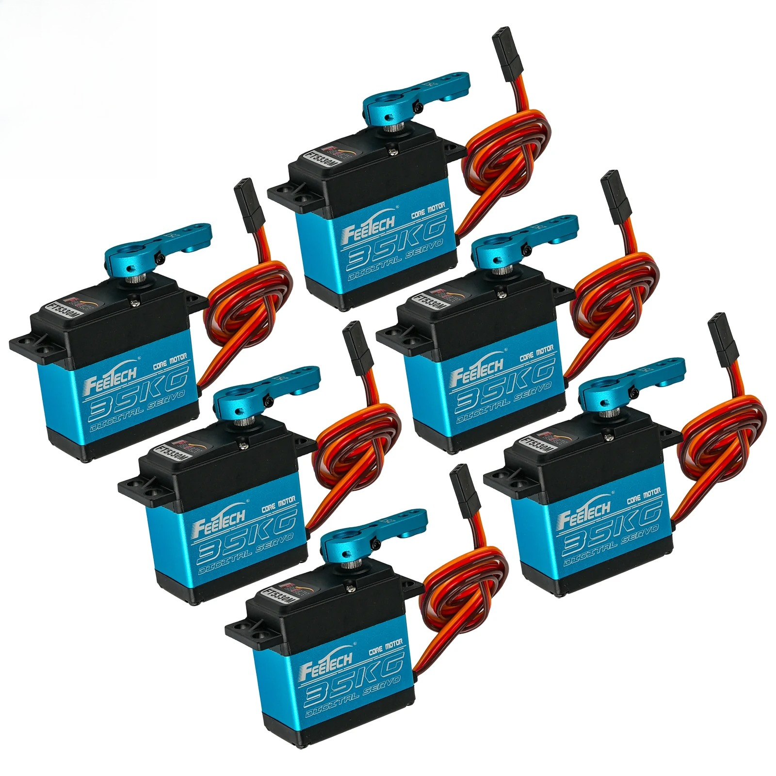 6PCS Feetech FT5330M 7.4V 35KG - đánh giá và giá Rc Helicopter Servo